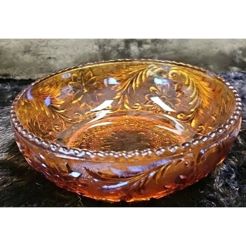 Indiana Glass Co. Amber 6 1/2‎ "